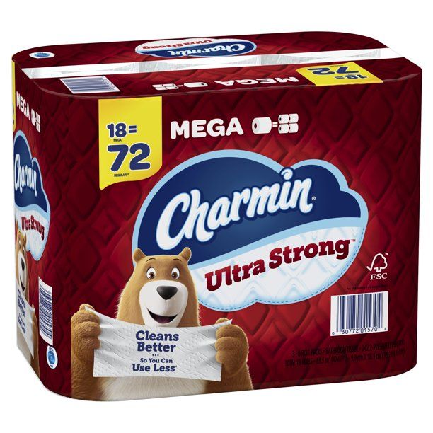 Charmin Ultra Strong Toilet Paper, 18 Mega Roll