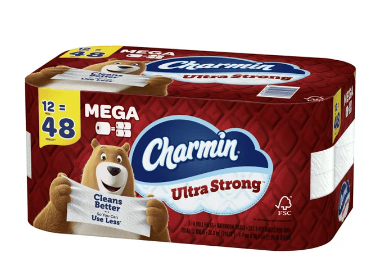 Charmin Ultra Strong Toilet Paper, 12 Mega Roll