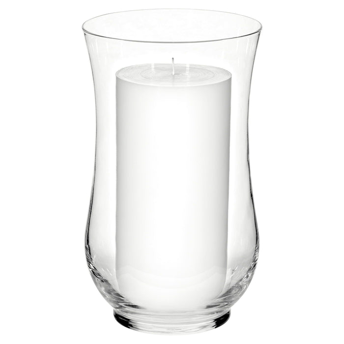 Mainstays Clear Curved Glass Hurricane Candle Holder