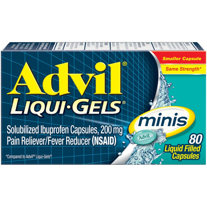 Advil Liqui-Gels Minis Pain and Headache Reliever Ibuprofen Capsules; 200 mg; 80 Count