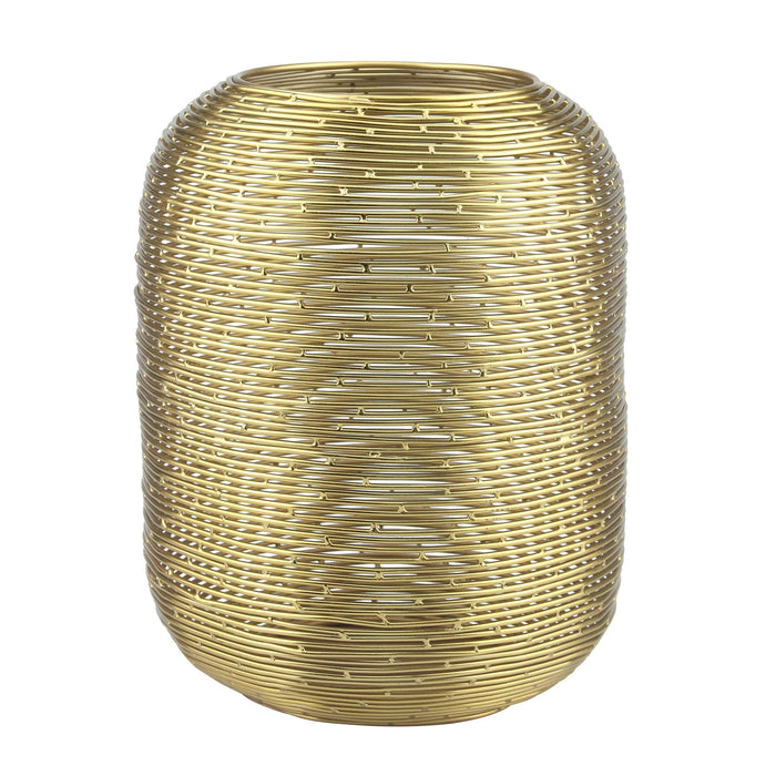 Sofia Home Medium Metal Wire Hurricane Candle Holder, Gold