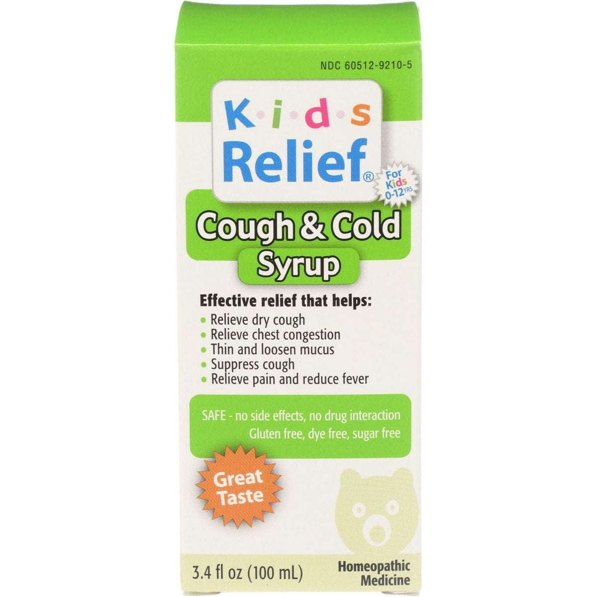 Kids Relief Cough & Cold Syrup, 3.4 Fl Oz — EasyOptionXY LLC