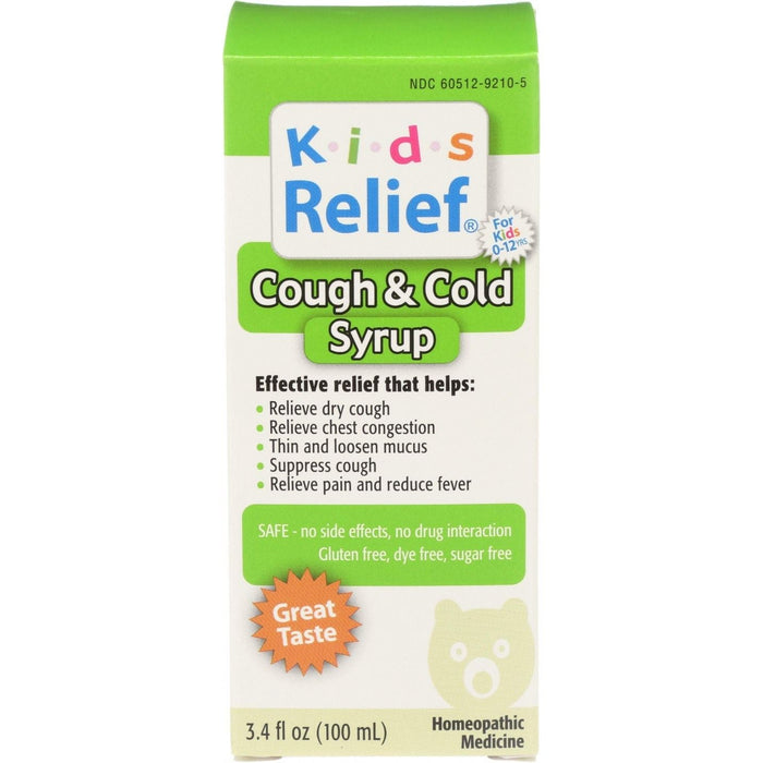 Kids Relief Cough & Cold Syrup, 3.4 Fl Oz