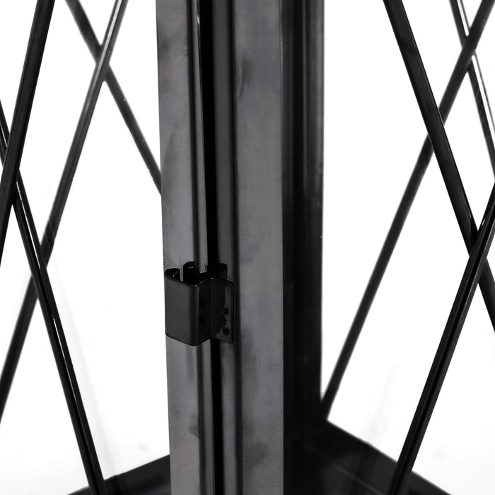 Demijen Stainless Steel 14" Lantern, Black