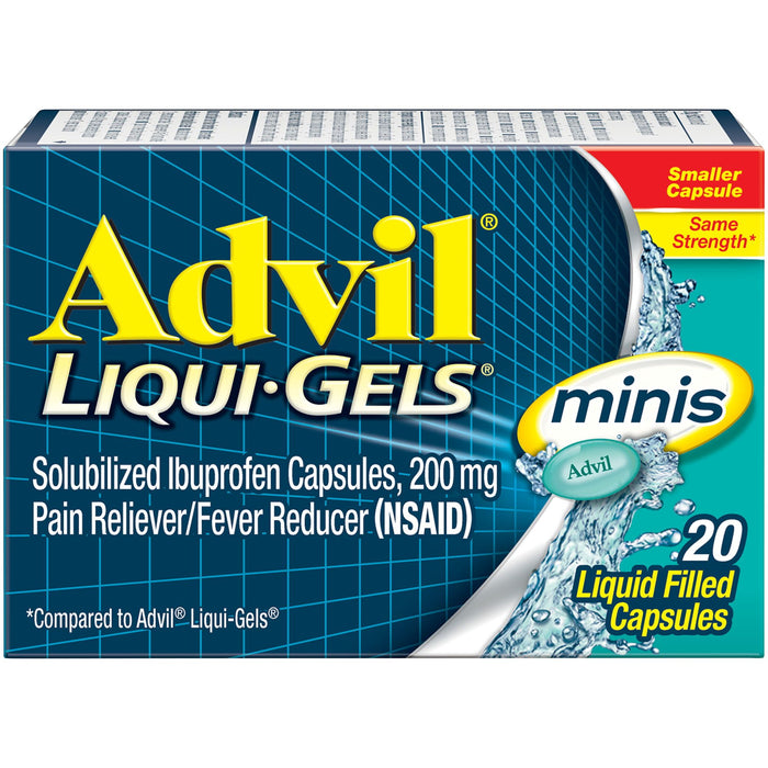 Advil Liqui-Gels Minis Pain and Headache Reliever Ibuprofen Capsules; 200 mg; 20 Count