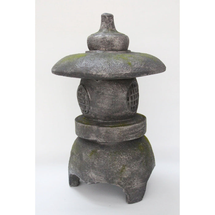 Hi-Line Gifts 25" Stone Multi Purpose Pagoda Lantern with Magnetic Door