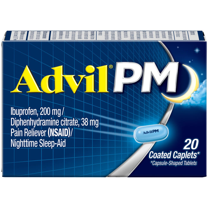 Advil PM Pain and Headache Reliever Ibuprofen Caplets; 20 Count