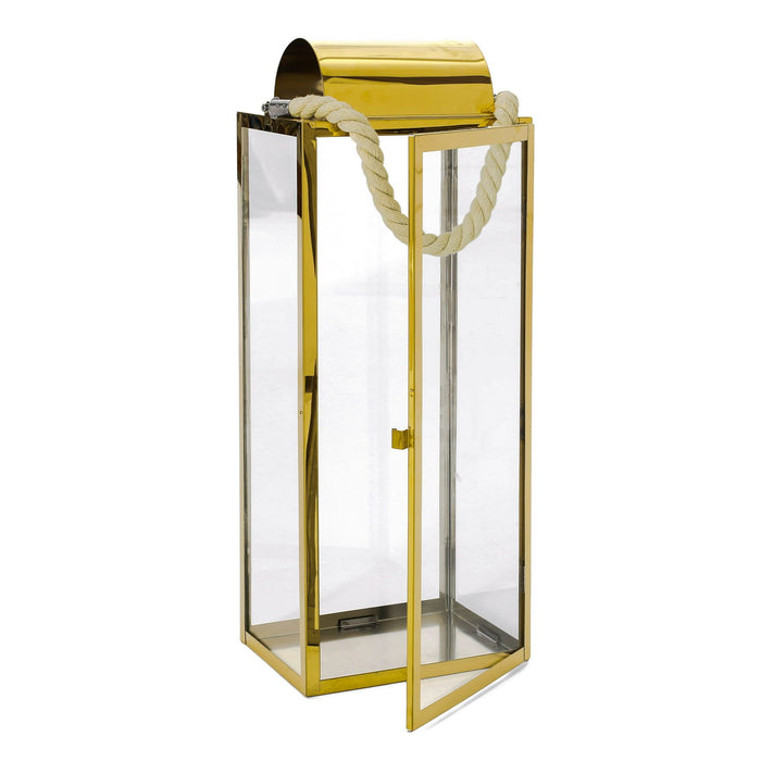 Ashuelot Stainless Steel Outdoor 22" Lantern, Gold