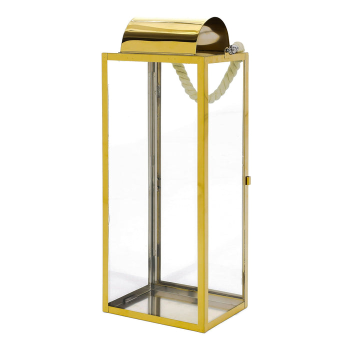 Ashuelot Stainless Steel Outdoor 22" Lantern, Gold