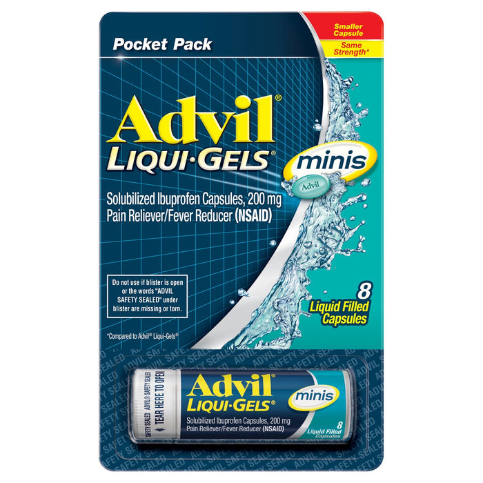 Advil Liqui-Gels Minis Pain and Headache Reliever Ibuprofen Capsules; 200 mg; 8 Count