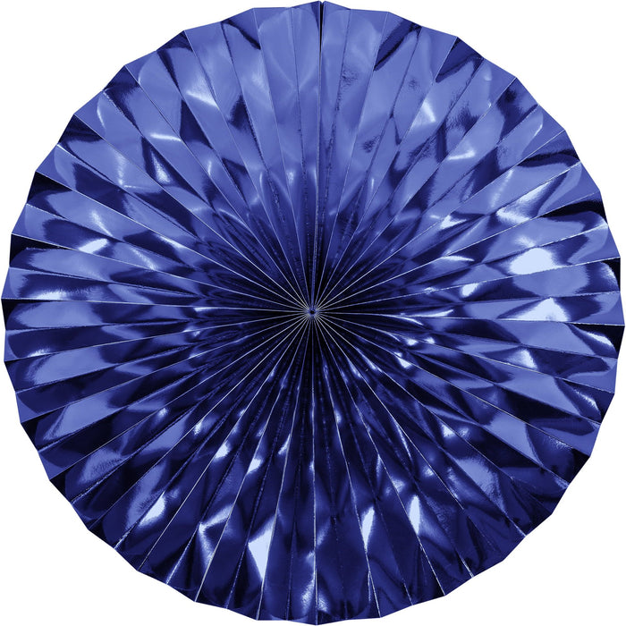 Way to Celebrate! Cobalt Blue Paper Fan Set for Party, 3 Ct., Blue, Paper