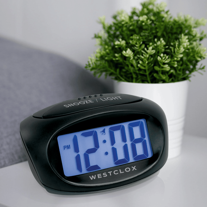 Westclox Digital 3.25" Blue LCD Alarm Clock, 70043