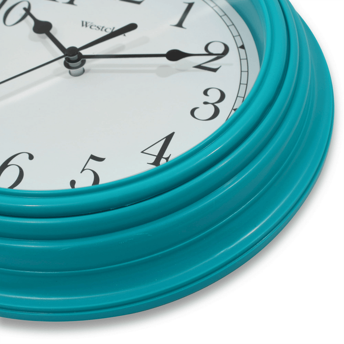 Westclox 9 inch Teal Round Simplicity Analog QA Wall Clock