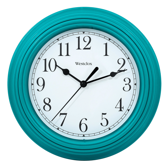 Westclox 9 inch Teal Round Simplicity Analog QA Wall Clock