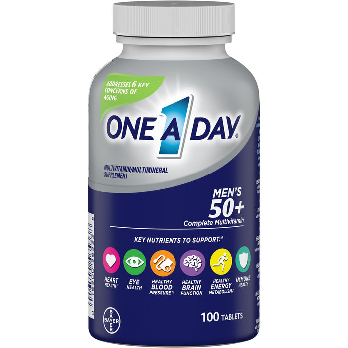 One A Day Men's 50+ Multivitamin Tablets for Men; 100 Count