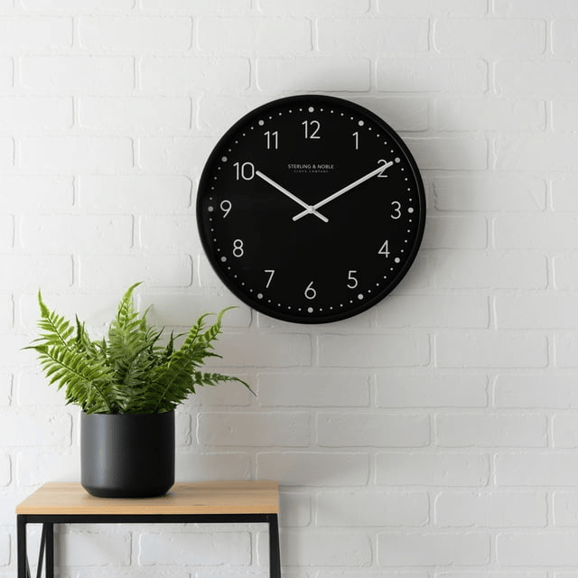 Mainstays 15.5" Black Round Indoor Analog Wall Clock