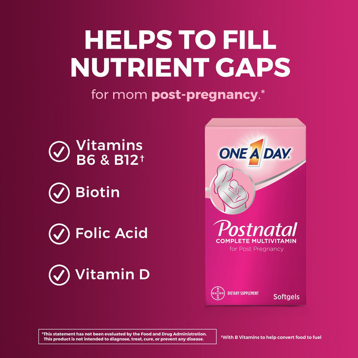 One A Day Postnatal Multivitamin for Women; Softgels; 60 Count