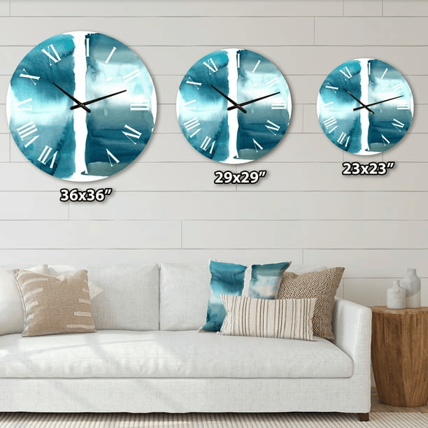 Designart 1 in Modern,Contemporary Wall Clock(Size 36" x 36")