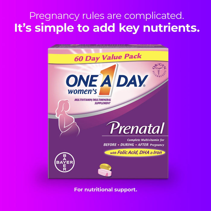 One A Day Pre-Pregnancy Couple's Pack Multivitamin; 30+30 Count