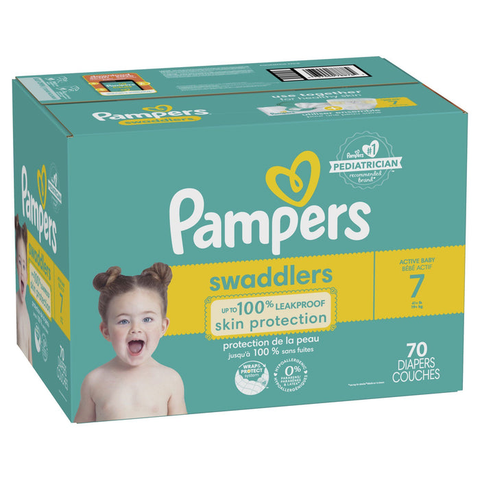 Pampers Swaddlers Diapers Enormous Pack Size 7, 70 Count