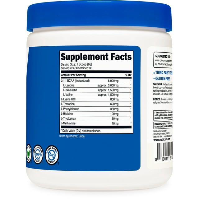 Nutricost EAA Powder 30 Servings (Unflavored) - Essential Amino Acids Supplement