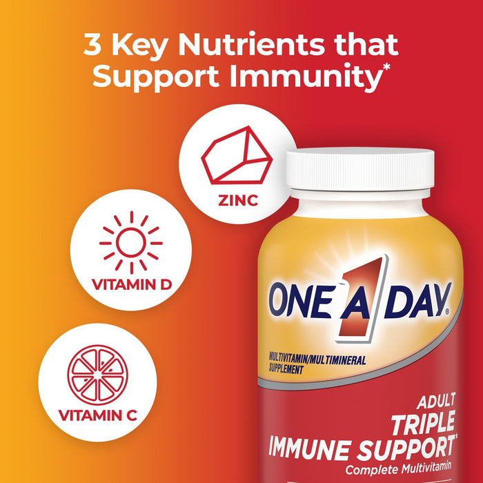 One A Day Triple Immune Support Complete Multivitamin; 100 Count