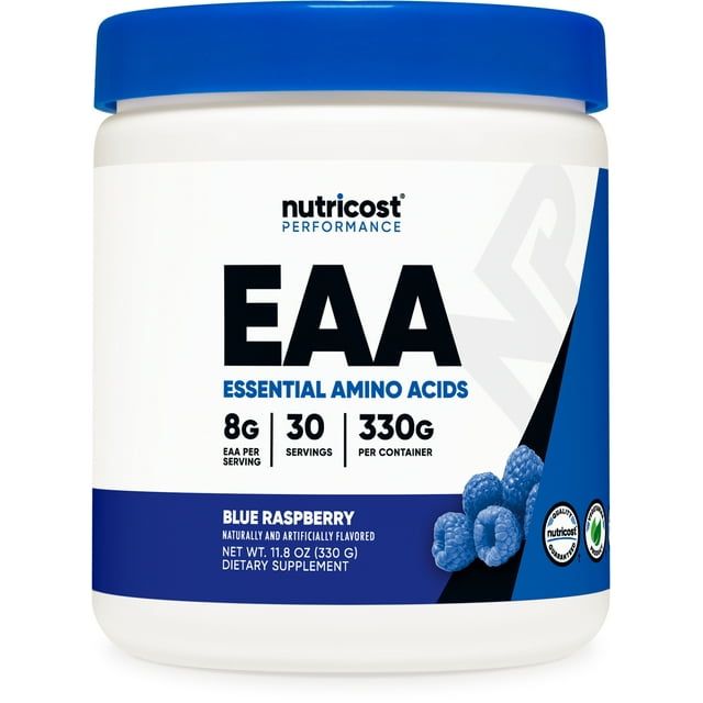 Nutricost EAA Powder 30 Servings (Blue Raspberry)- Amino Acids Supplement