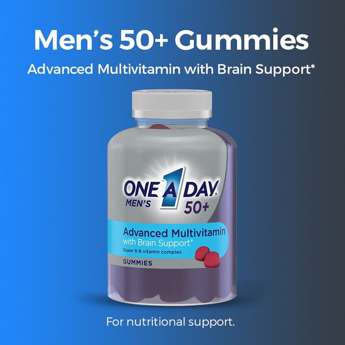 One A Day Men's 50+ Gummies Multivitamin w/ Immunity and Brain Support; 110 Count