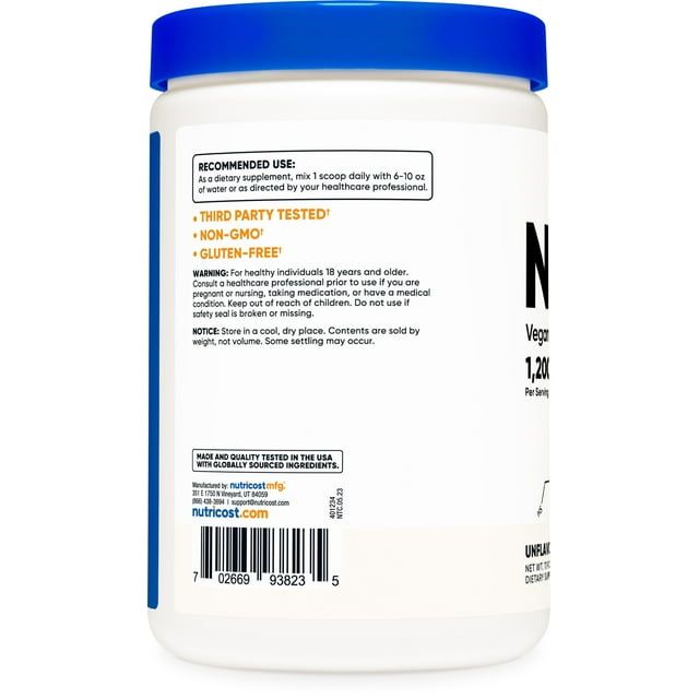 Nutricost N-Acetyl L-Cysteine (NAC) Powder Supplement, 500 Grams, 417 Servings