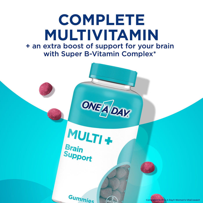 One A Day MULTI+ Brain Support Gummy Multivitamin; 100 Count