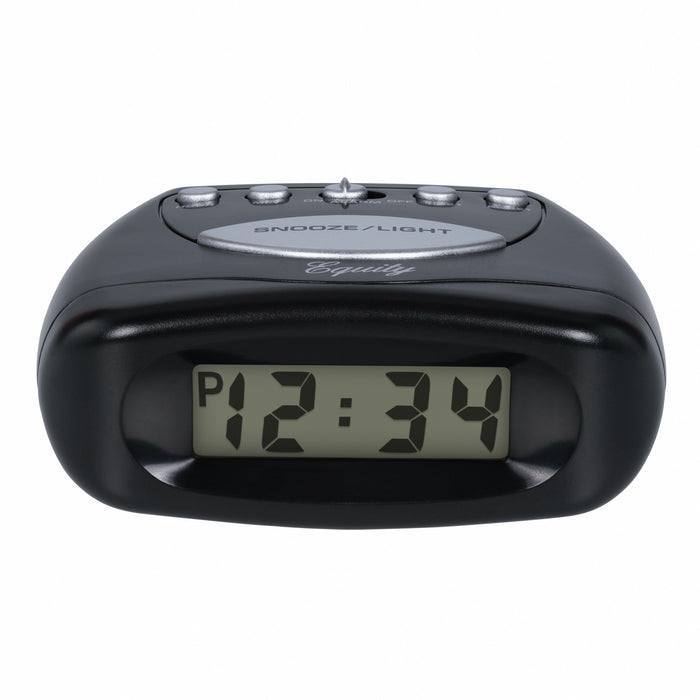 Equity 31003 Small Black Battery-Powered Digital Alarm Clock