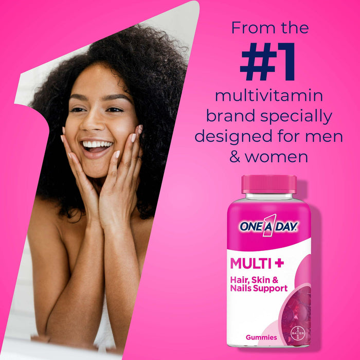 One A Day MULTI+ Hair; Skin & Nails Support Gummy Multivitamin; 120 Count