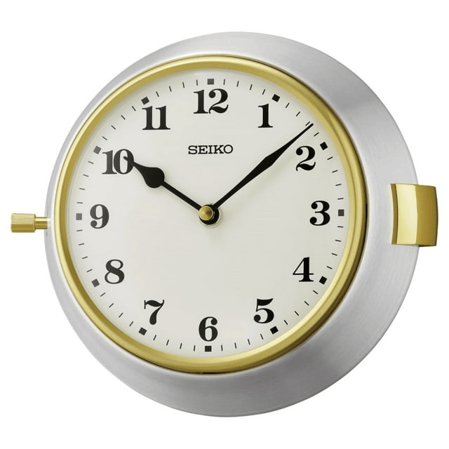 Seiko Nao 8" Wall Clock, Gray Quartz, Analog, QXA761ALH