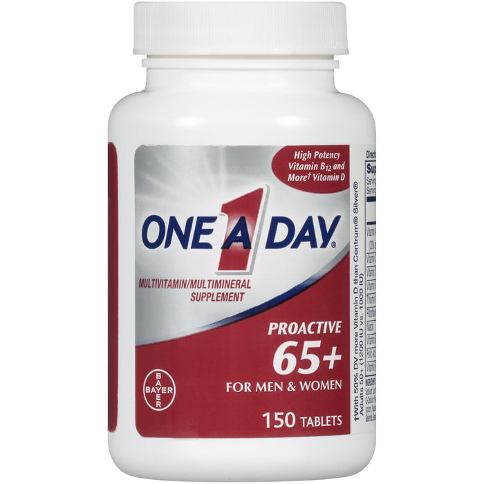 One A Day Proactive 65+ Multivitamin Tablets for Men and Women; 150 Count