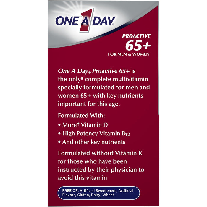 One A Day Proactive 65+ Multivitamin Tablets for Men and Women; 150 Count