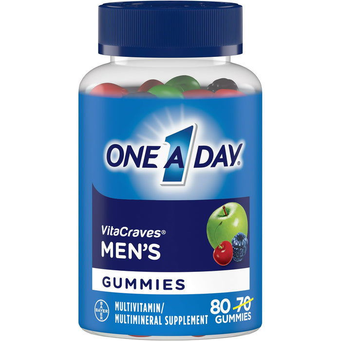 One A Day Men's Multivitamin Gummies for Men; 80 Count