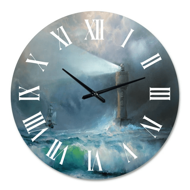 Designart 1 in Coastal Wall Clock(Size 29" x 29")