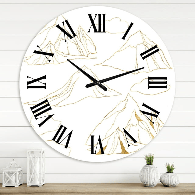 Designart 1 in Quartz Modern/Contemporary Wall Clock(Size 29" x 29")