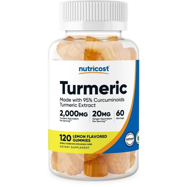 Nutricost Turmeric Gummies (120 Gummies) Supplement, 60 Servings