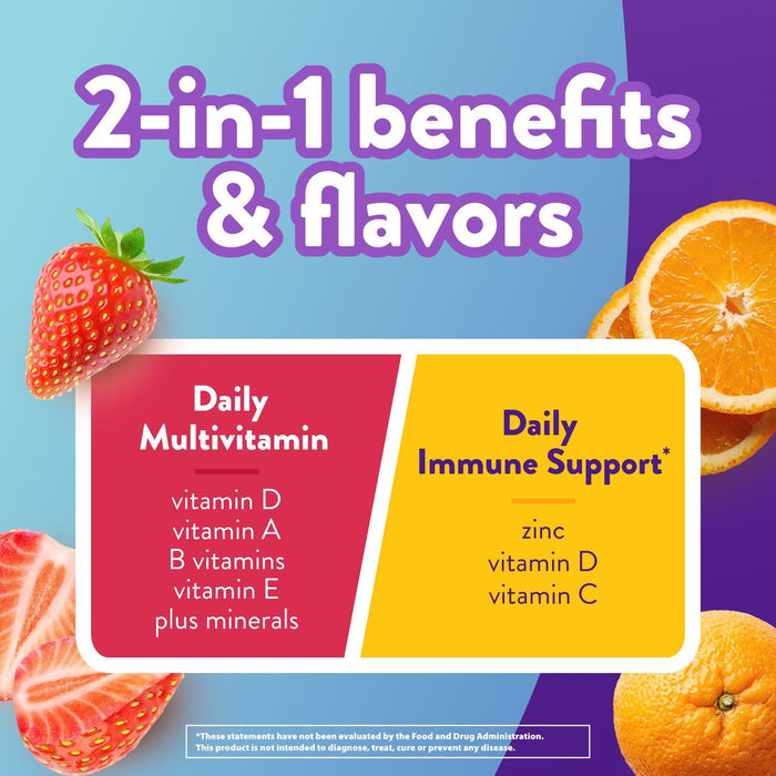 Vitafusion Multi+ Immune Support 2-in-1 Benefits Vitamin C; Zinc; Multivitamins; 90 Count