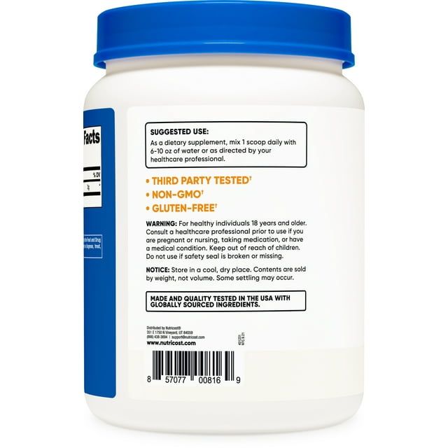 Nutricost D-Aspartic Acid (DAA) Powder - 500G, 167 Servings - DAA Supplement