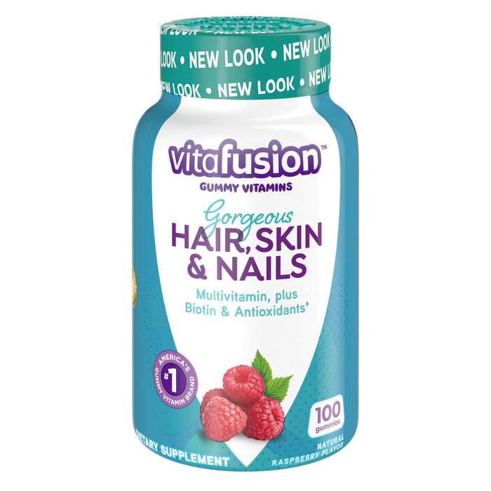 Vitafusion Multivitamin Gummy; Biotin and Antioxidant vitamins C & E; Raspberry Flavor; 100 Count