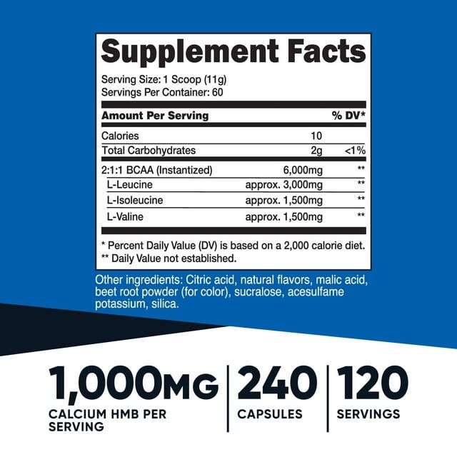 Nutricost BCAA Powder (Lemon) 60 Servings Supplement