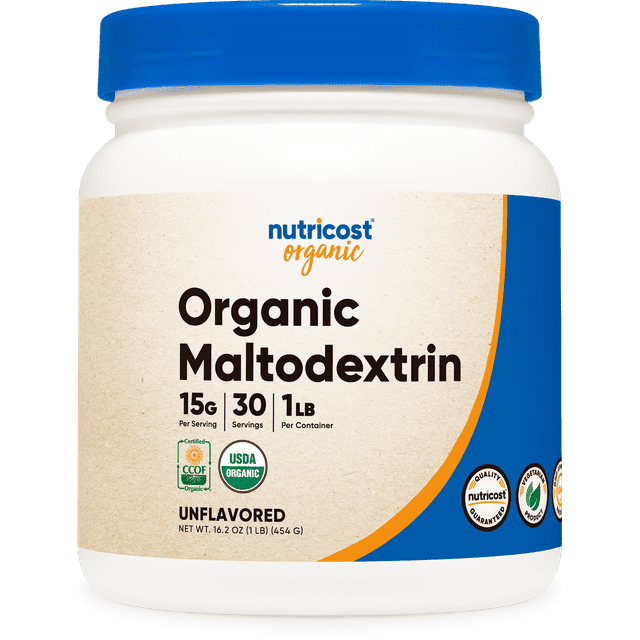 Nutricost Organic Maltodextrin Powder 1lb- Non-GMO & Gluten Free Supplement