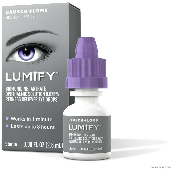 LUMIFY Redness Reliever Sterile Eye Drops – Bausch + Lomb, 0.08 fl oz