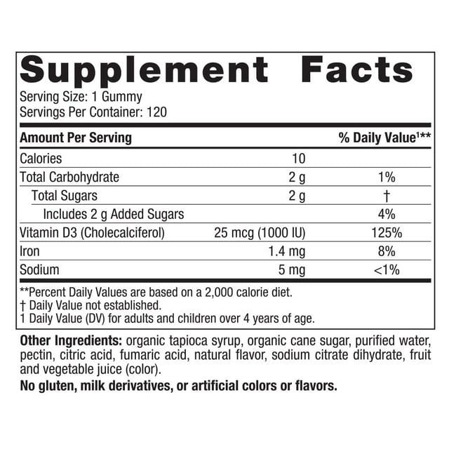 Nordic Naturals Vitamin D3 Gummies, 1000 IU, Great Taste, Non-GMO, 120 Ct