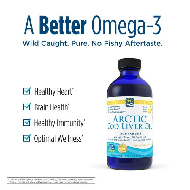 Nordic Naturals Arctic Cod Liver Oil?, Liquid, Lemon, 8 oz