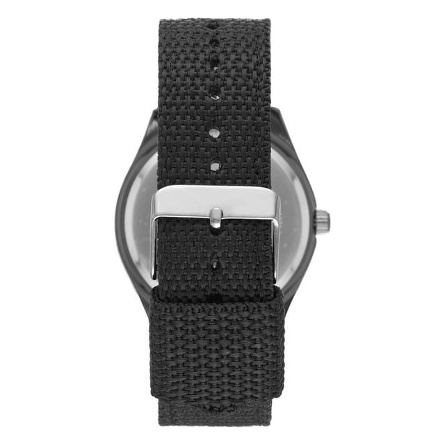 GEORGE Men's Watch: Gunmetal Case, Black Easy Read Dial, Black Nylon Strap (FMDOGE005)