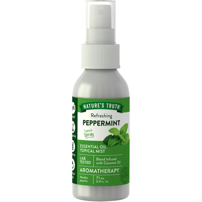 Nature's Truth Essential Oil Topical Mist, Aromatherapy, Peppermint 2.4 Fl Oz