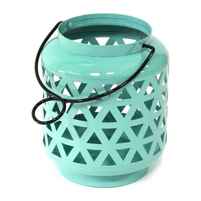 Stratton Home D¨¦cor Teal Blue Metal Candle Holder